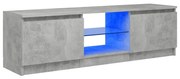 vidaXL Tv-meubel met LED-verlichting 120x30x35,5 cm betongrijs