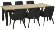 4 Seasons Outdoor | Lisboa dining set derby dining tafel  Tuinset    houtkleur weerbestendig