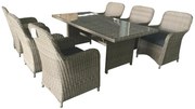 The Outsider Dining Set - Toulouse - Wicker - Brown - The Outsider