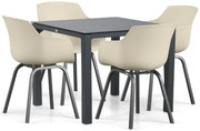 Tuinset 4 personen 90 cm Kunststof Taupe Lifestyle Garden Furniture Salina/Mateo