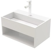 Sanigoods Kenzo wastafel met open vak 50x32x25cm wit mat