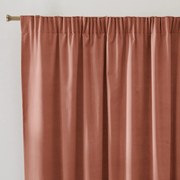 Fluwelen gordijn, met aangerimpelde bies en golf, VELVET