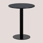 Ronde Barkruk Ø60 Cm In Rocher Marmer Marmer Nero Marquina & Zwart - Sklum