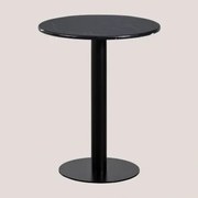 Ronde Barkruk Ø60 Cm In Rocher Marmer Zwart Marquina-marmer & Zwart - Sklum