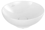 Villeroy & Boch Loop & friends opzetwastafel - 38cm - rond zonder overloop wit 4a450101