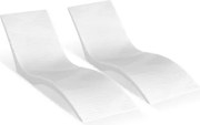 VEVOR 2-delige zwembadligstoelset met chaise longue, ligstoel voor binnen voor waterdieptes tot 12,7 cm, bevestigd aan het zwembad en drijvend op het water, geschikt voor alle soorten zwembaden