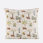 Kussensloop voor kinderen, gewassen katoen, jungleprint, WILA