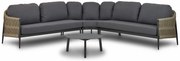 Hoek loungeset 5 personen Aluminium/Rope Taupe  Coco Romeo/Rimini