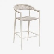 Set Van 2 Hoge Tuinkrukken Van Aluminium En Synthetisch Riet Amatria ↑75 Cm & Tapioca Beige - Sklum