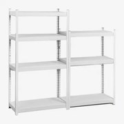 Set Van 2 Stalen Planken (150-120x80 Cm) Crenzi Wit - Sklum