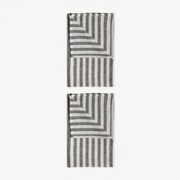 Set Van 2 Theedoeken In Katoen Edouard Grijs – Antraciet - Sklum