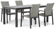 Tuinset 4 personen 180 cm Wicker Grijs Lifestyle Garden Furniture Upton/Madras