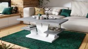 Mazzoni VIVA MAT Millenium Beton /Wit - MODERNE KOFFIE TAFEL MET SCHAPPEN