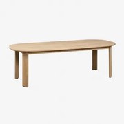Eettafel Rechthoekig 240x100 Cm In Acaciahout Uleno Lichte Acaciekleur - Sklum