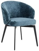 Richmond Interiors Amphara Eetkamerstoel Hotel Chique Stijl Blauw Chenille