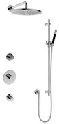 Hotbath Cobber IBS20 Regendoucheset inbouw - 35cm wandarm - 30cm ronde hoofddouche - staafhanddouche - glijstang - chroom IBS20CR57