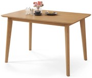 ROXY Onderstel naturel eik, 120cm/80cm - RETRO KEUKEN-/DININGTAFEL - rechthoekige houten tafel