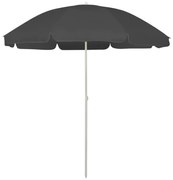 vidaXL Strandparasol 240 cm antracietkleurig