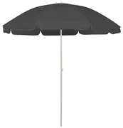 vidaXL Strandparasol 240 cm antracietkleurig