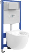 Mexen inbouwset WC frame Fenix Slim met hangtoilet Lena, wit glans - 6103322XX00