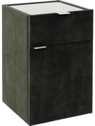 Goossens Nachtkastje Briljant Luxe, 1 deur rechts, 1 lade, met inleg glasblad