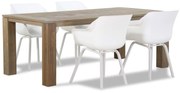 Tuinset 4 personen 200 cm Kunststof Wit Hartman Sophie