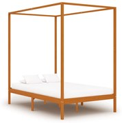 vidaXL Hemelbedframe massief grenenhout honingbruin 120x200 cm