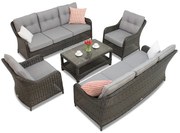 Toledo Coffee 8 antraciet Garden Point luxe technorattan meubelset