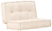 vidaXL Poef 100x100x20 cm stof beige