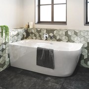 Sanigoods Masala hoekbad rechts 170x80cm wit glans