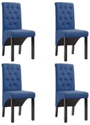 vidaXL Eetkamerstoelen 4 st stof blauw