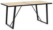 vidaXL Eettafel 140x70x75 cm MDF eikenkleurig