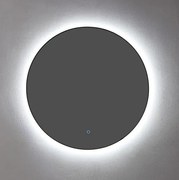 Lambini Designs Rodo ronde spiegel 60cm met indirecte dimbare verlichting zwart mat