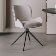 Tower Living Moderne Eetkamerstoel Boucle Zand Sora