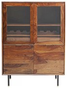Kare Design Ravello Wijnkast Van Sheesham En Glas - 100x45x140cm.