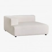 Linker Chaise Longue Module Voor Modulaire Bank Bruna Bouclé Blanco - Sklum