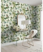 DUTCH WALLCOVERINGS Behang Exotic Garden wit en groen