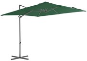 vidaXL Zweefparasol met stalen paal 250x250 cm groen