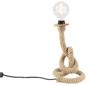 Landelijke tafellamp bruin touw - Ropa Landelijk / Rustiek E27 Binnenverlichting Lamp
