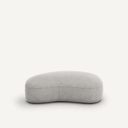 Voetenbank van stonewashed fluweel, Rosebury, ontwerp E. Gallina