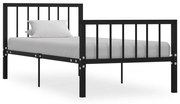 vidaXL Bedframe metaal zwart 90x200 cm