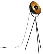 Industriële vloerlamp tripod zwart - Magna 40 Eglip Design, Art Deco, Klassiek / Antiek E27 bol / globe / rond rond Binnenverlichting Lamp