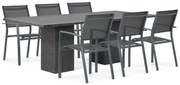 Tuinset 6 personen 220 cm Aluminium Grijs Lifestyle Garden Furniture Sella/Graniet