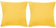 vidaXL Sierkussenset 60x60 cm velours geel 2-delig