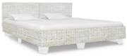 vidaXL Bedframe natuurlijk rattan grijs 180x200 cm