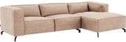 Goossens Bank Calvin beige, micro leer, 3-zits, modern design