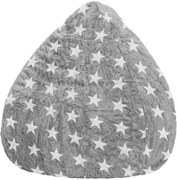 Kinder Zitzak BeanBag Fluffy Stars L - Grijs