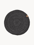 Ronde placemats Ash van jute, 4 stuks