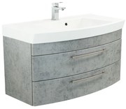 Saniclear Bella halfrond badmeubel 100cm beton grijs