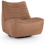 Eleonora Matthew Draaibare Fauteuil Bruin Leer